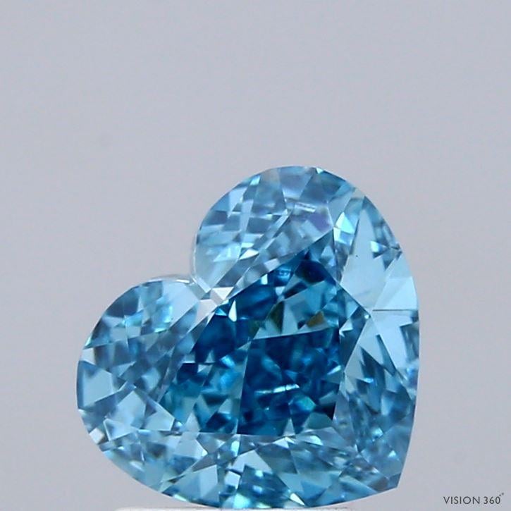 2.00 Ct. Fancy Vivid Blue Heart Lab Grown Diamond