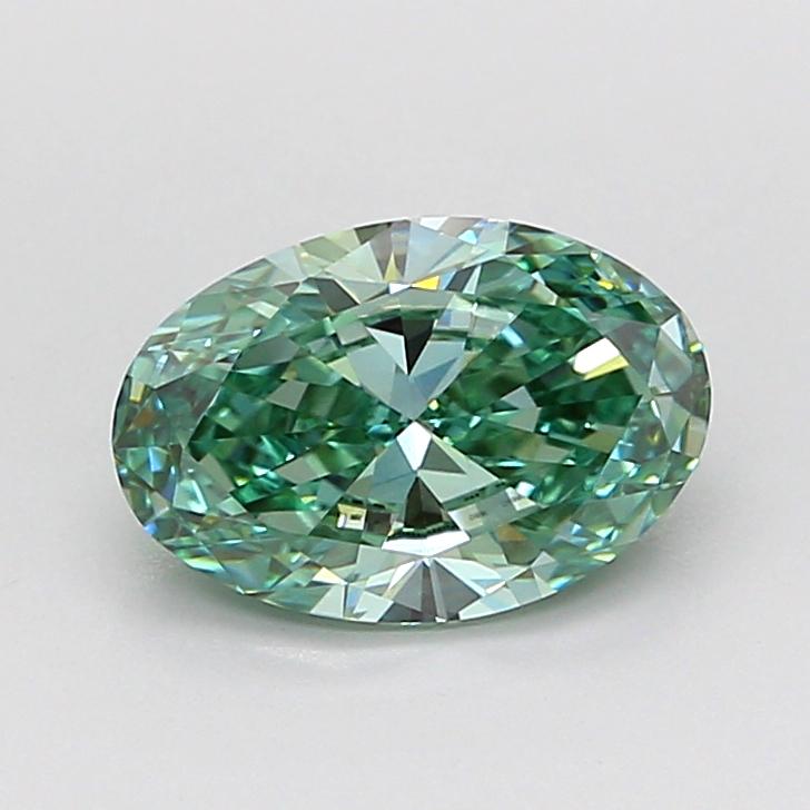 1.46 Ct. Fancy Vivid Green Oval Lab Grown Diamond