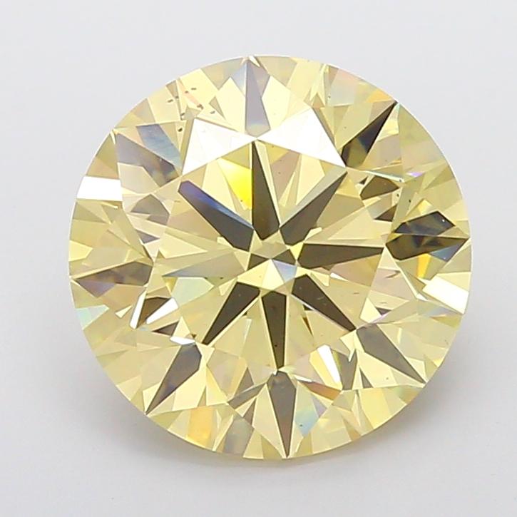 12.45 Ct. Fancy Yellow Round Lab Grown Diamond