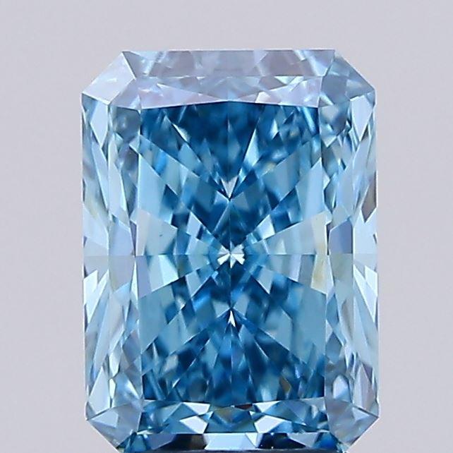 2.07 Ct. Fancy Vivid Blue Radiant Lab Grown Diamond