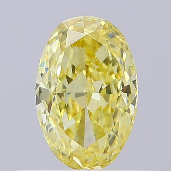 0.58 Ct. Fancy Yellow Oval Lab Grown Diamond