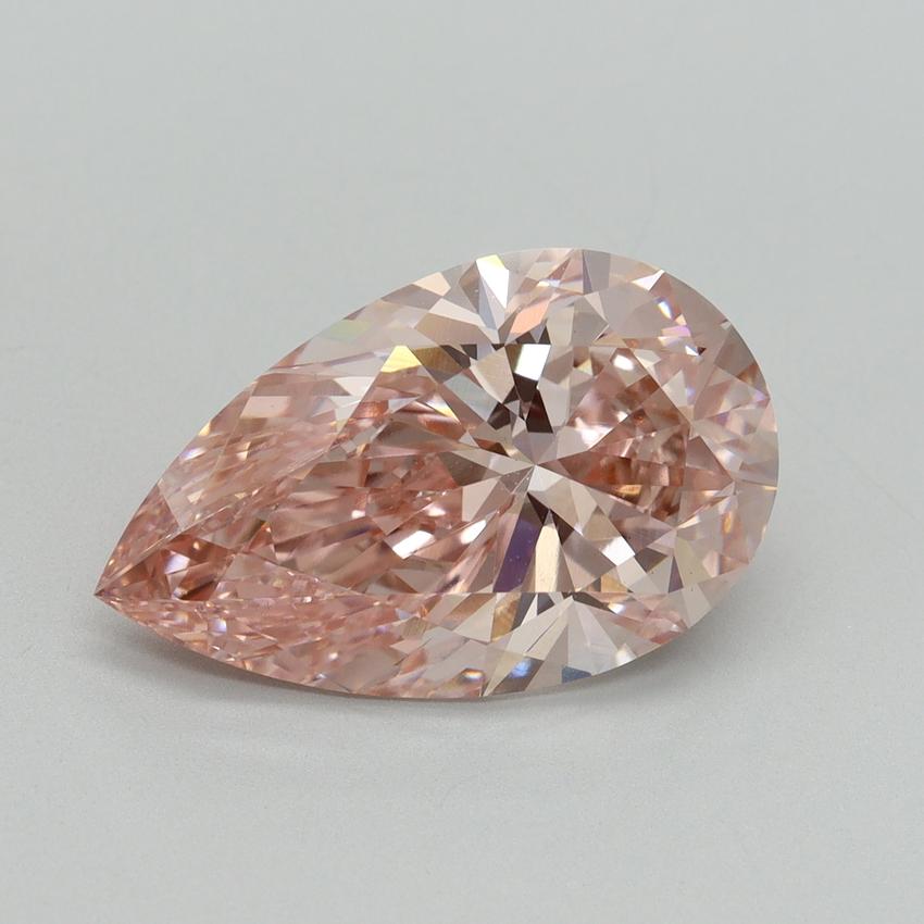 5.23 Ct. Fancy Intense Pink Pear Lab Grown Diamond