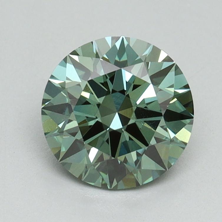 1.26 Ct. Fancy Vivid Green Round Lab Grown Diamond