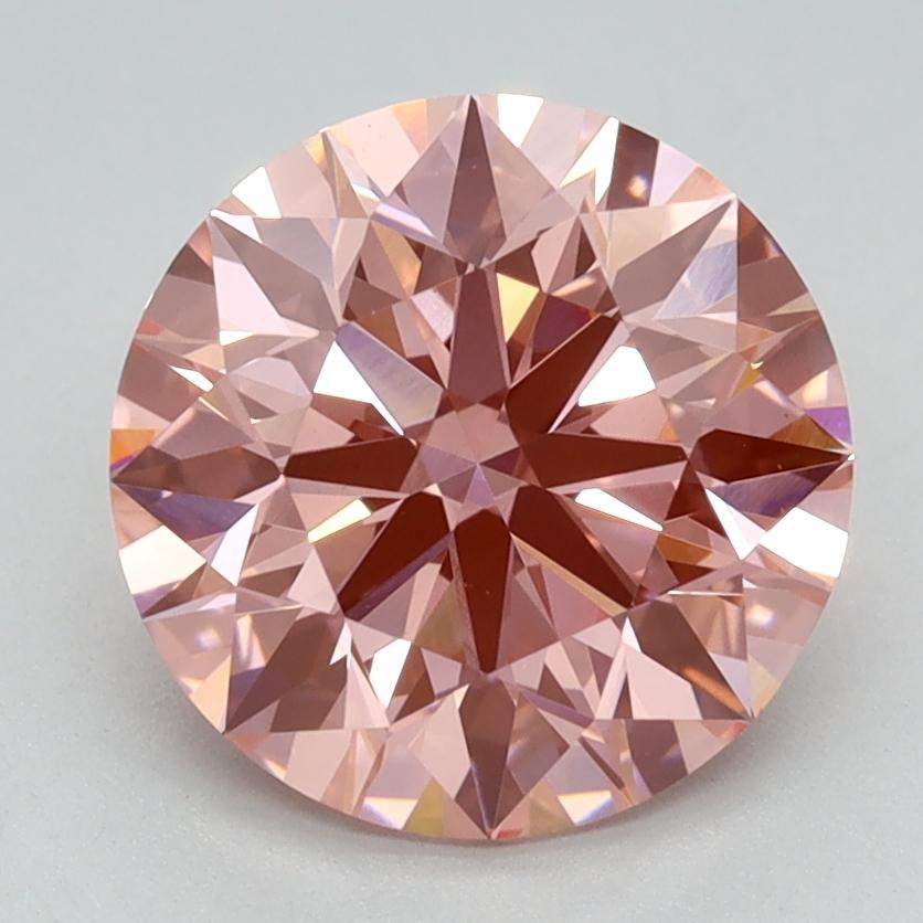 2.31 Ct. Fancy Vivid Pink Round Lab Grown Diamond