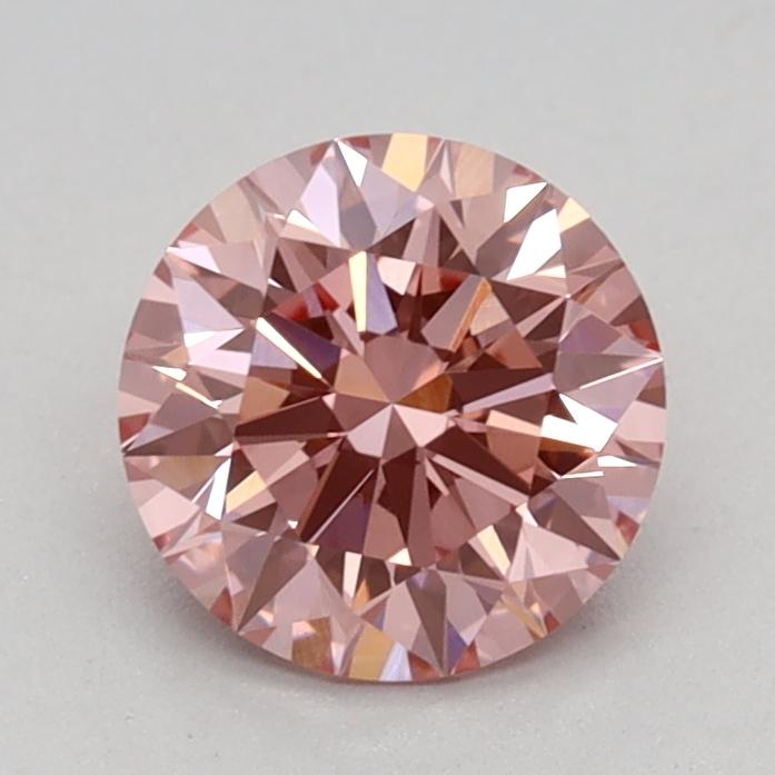 0.76 Ct. Fancy Vivid Pink Round Lab Grown Diamond