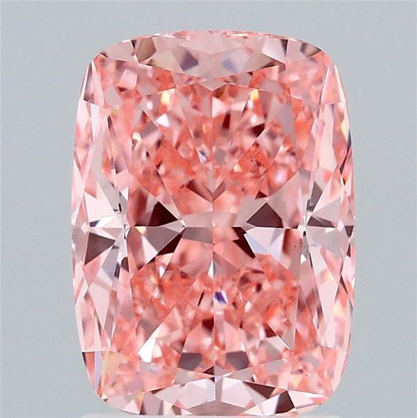 2.02 Ct. Fancy Vivid Pink Cushion Lab Grown Diamond