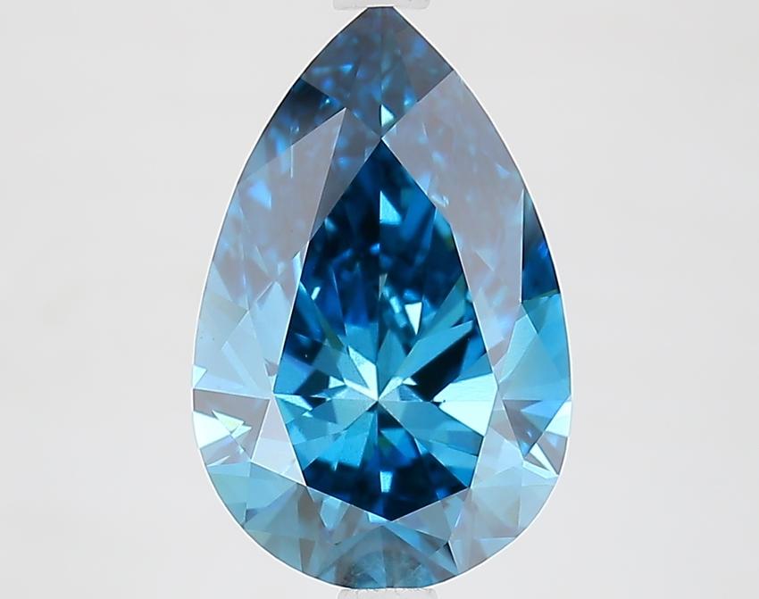 3.19 Ct. Fancy Vivid Blue Pear Lab Grown Diamond