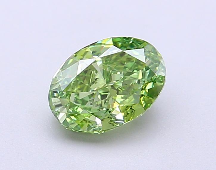 1.02 Ct. Fancy Vivid Green Oval Lab Grown Diamond