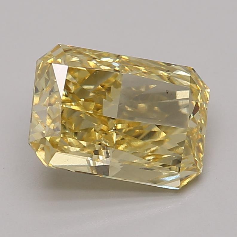 2.51 Ct. Fancy Vivid Yellow Radiant Lab Grown Diamond