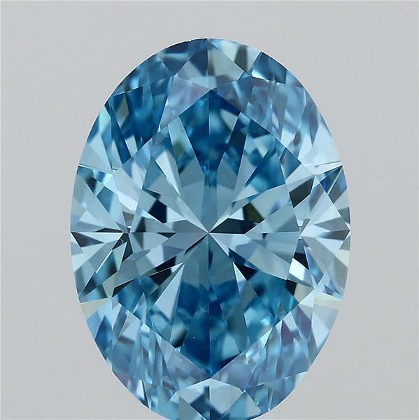 3.00 Ct. Fancy Vivid Blue Oval Lab Grown Diamond