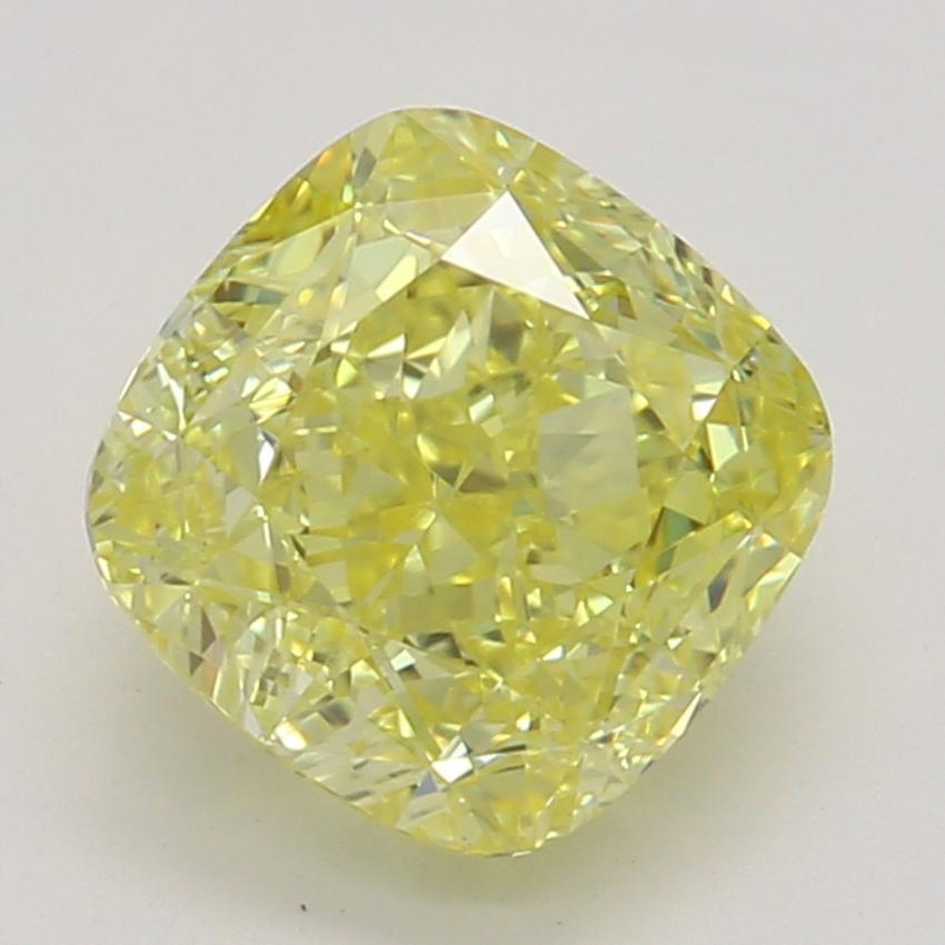 1.12 Ct. Fancy Vivid Yellow Cushion Diamond