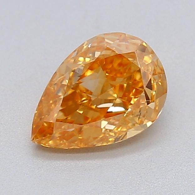 0.53 Ct. Fancy Intense Brownish Orange Pear Lab Grown Diamond