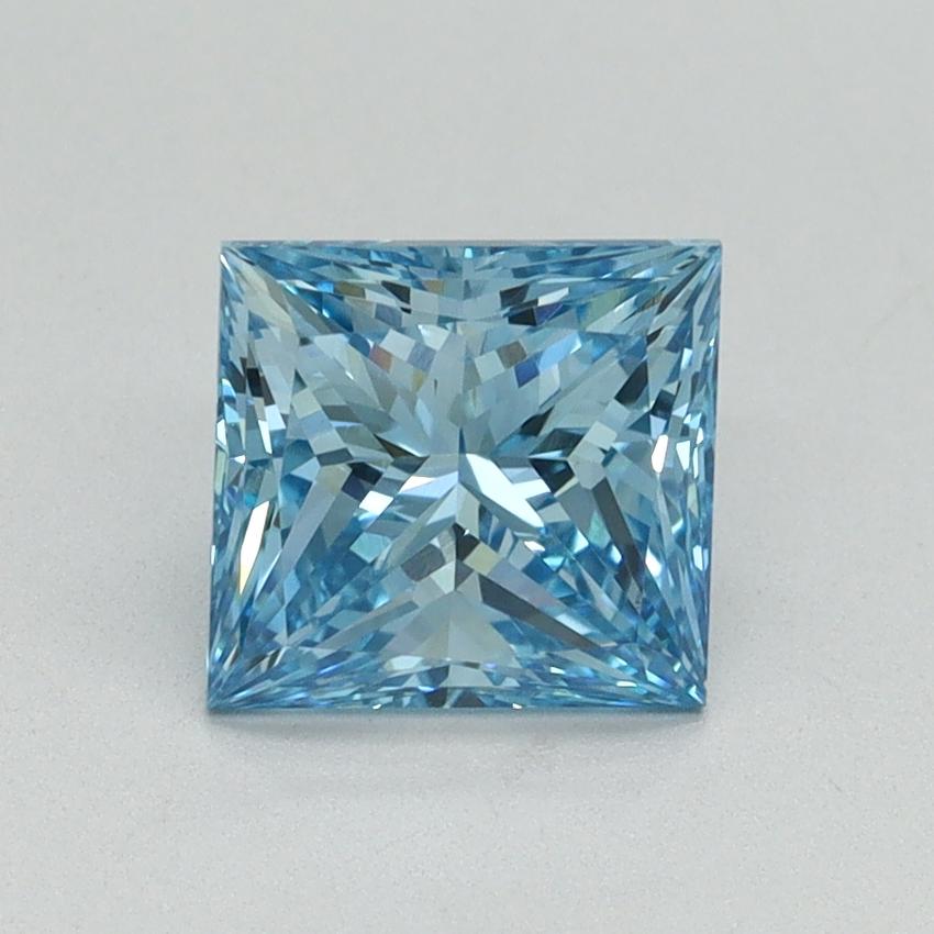1.53 Ct. Fancy Vivid Blue Princess Lab Grown Diamond