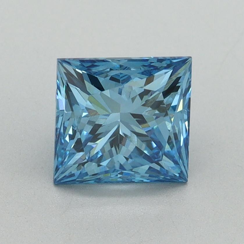 1.59 Ct. Fancy Vivid Blue Princess Lab Grown Diamond