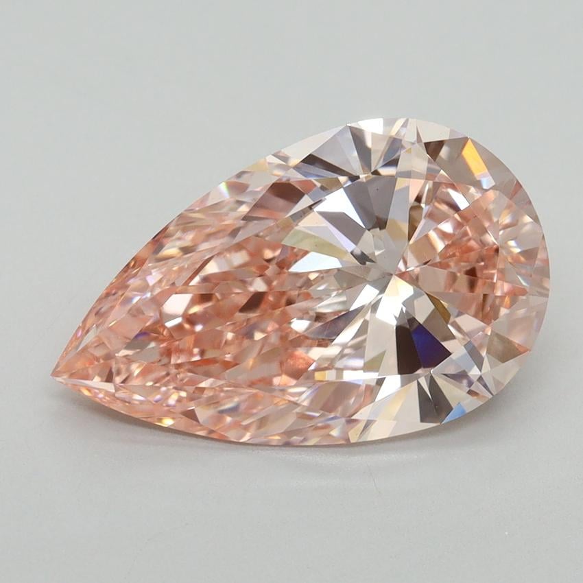 4.04 Ct. Fancy Vivid Pink Pear Lab Grown Diamond