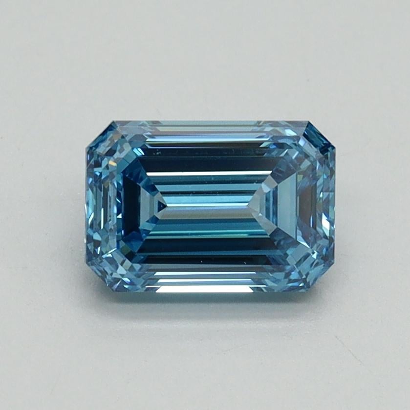 1.06 Ct. Fancy Vivid Blue Emerald Lab Grown Diamond