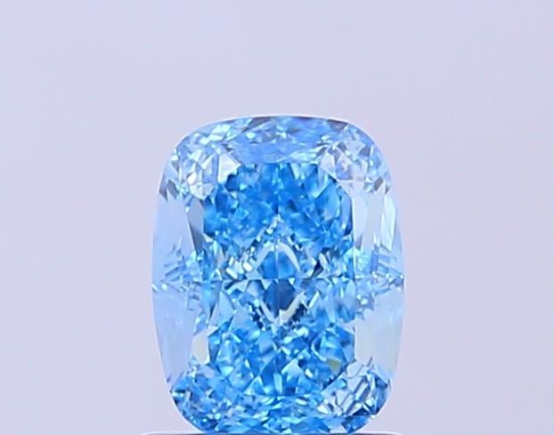 1.04 Ct. Fancy Vivid  Blue Cushion Lab Grown Diamond