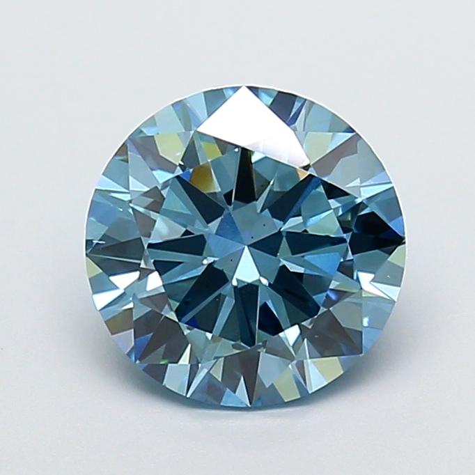 2.60 Ct. Fancy Vivid  Blue Round Lab Grown Diamond
