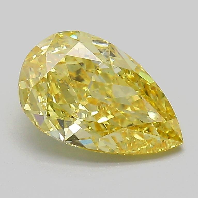 1.60 Ct. Fancy Vivid  Yellow Pear Lab Grown Diamond