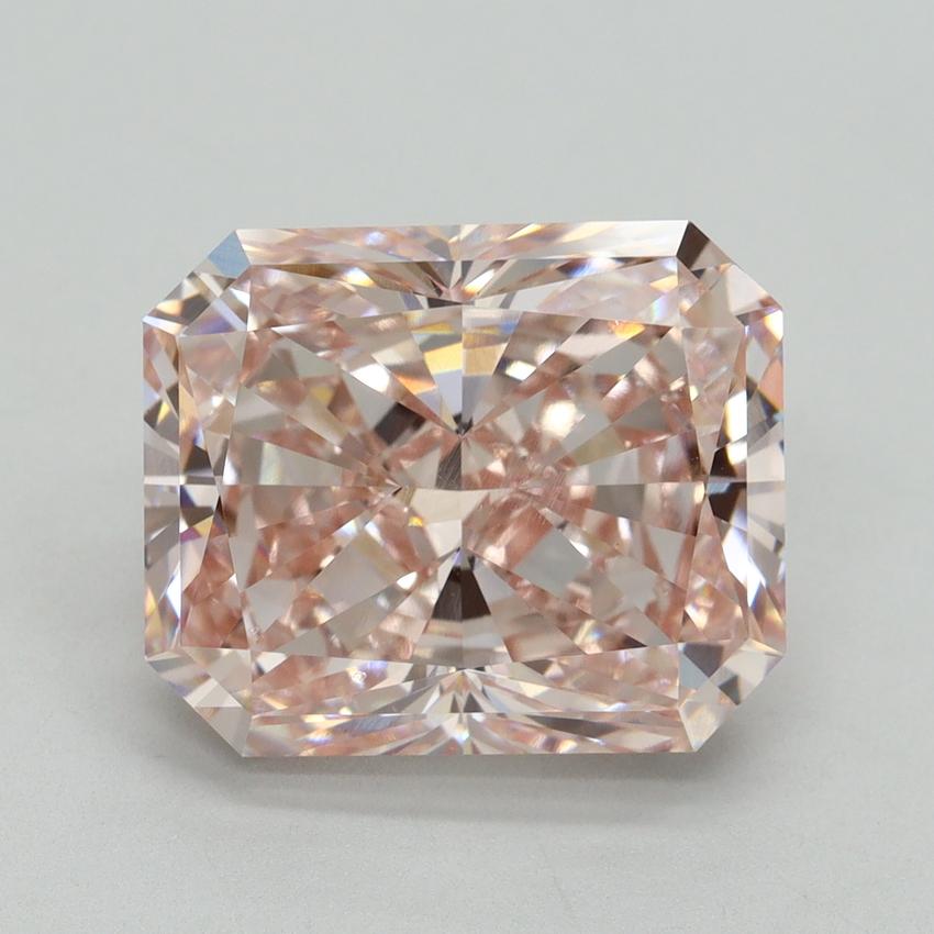 7.79 Ct. Fancy Intense Pink Radiant Lab Grown Diamond