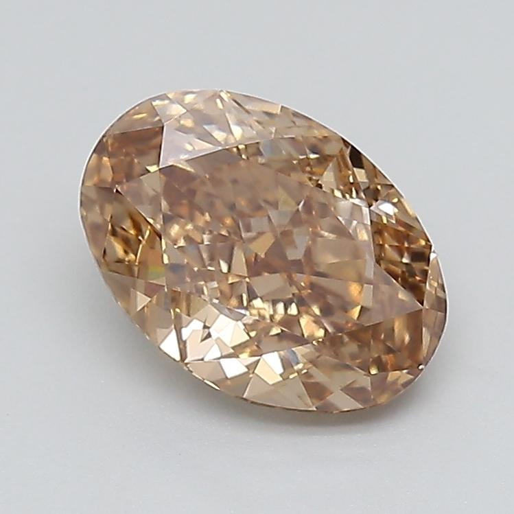 2.04 Ct. Light  Brown Oval Lab Grown Diamond