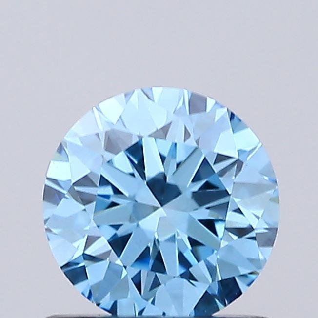 0.75 Ct. Fancy Vivid Blue Round Lab Grown Diamond