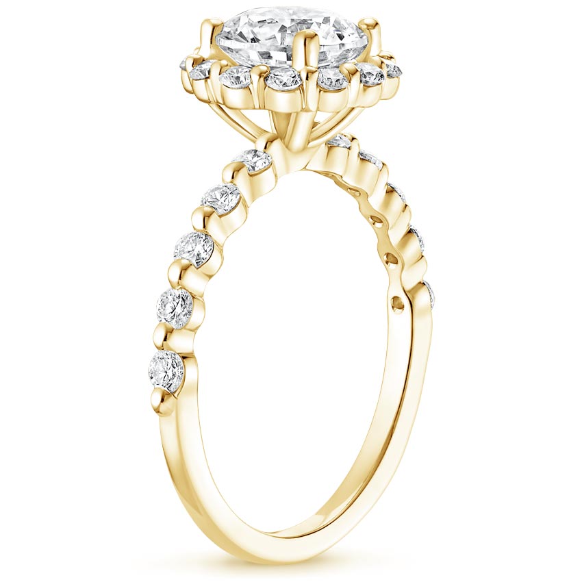 18K Yellow Gold Marseille Halo Diamond Ring (1/2 ct. tw.), large side view