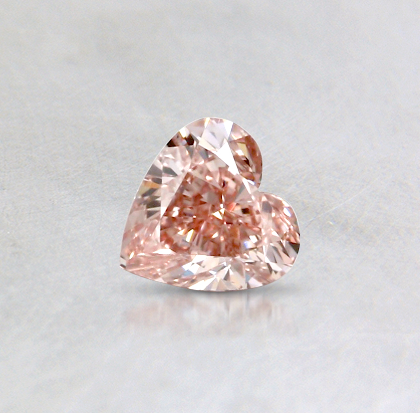 0.30 Ct. Fancy Brownish Pink Heart Colored Diamond