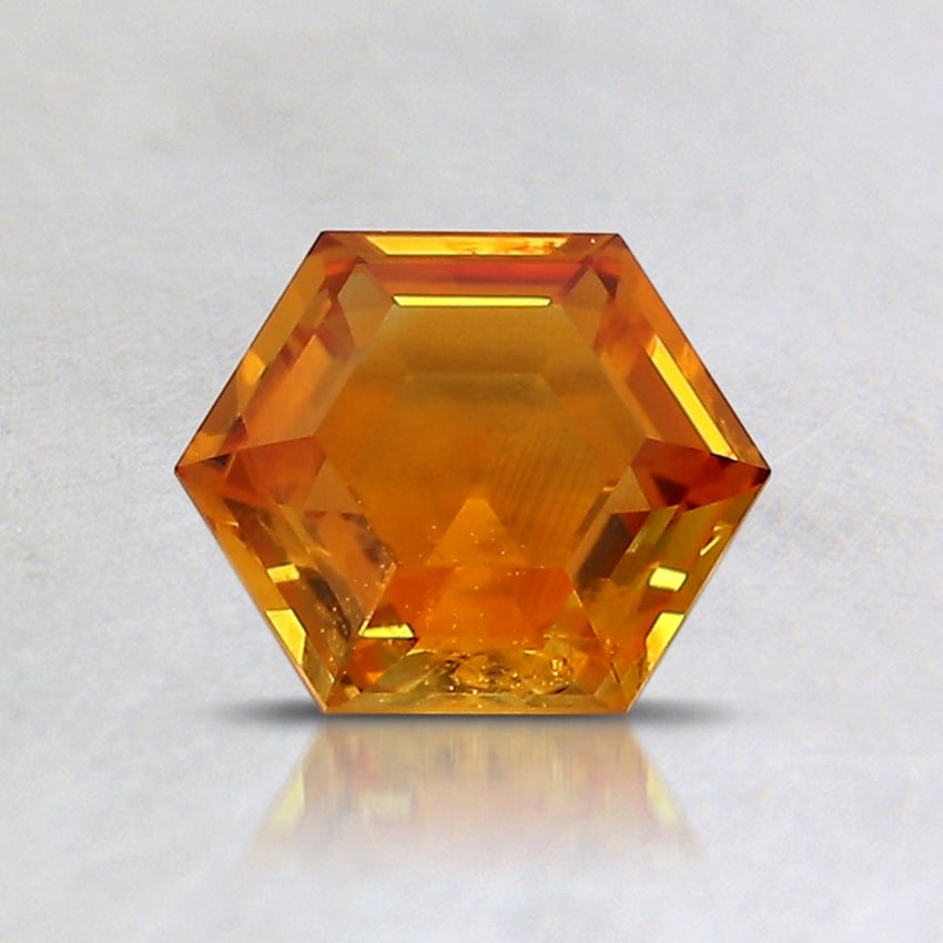 6.4mm Orange Hexagon Montana Sapphire