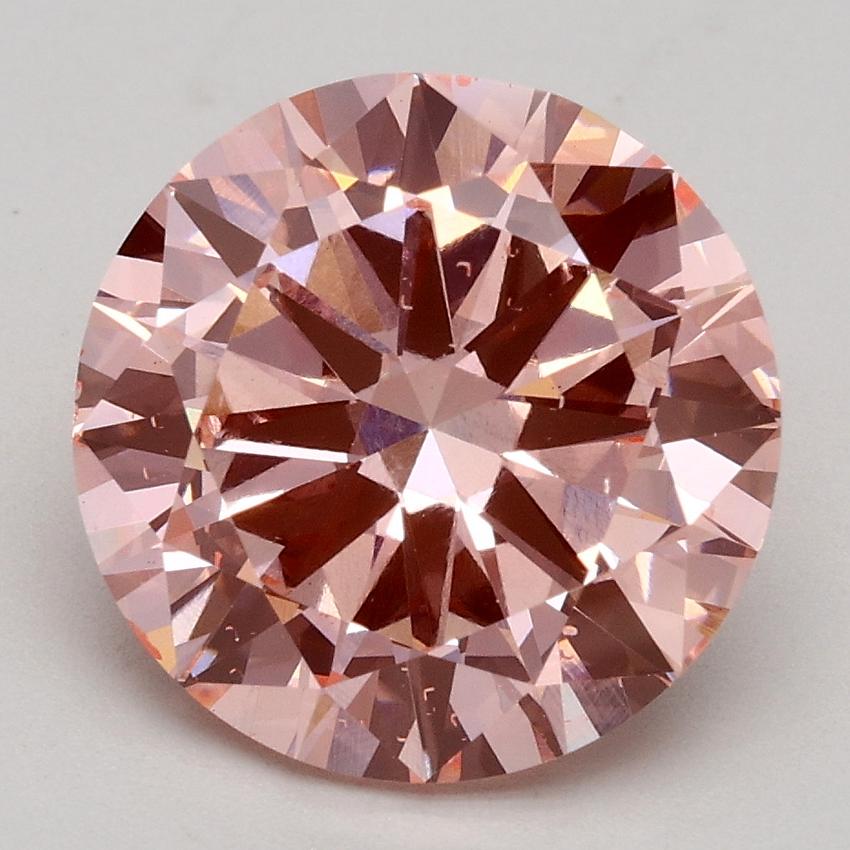 3.00 Ct. Fancy Intense Pink Round Lab Grown Diamond