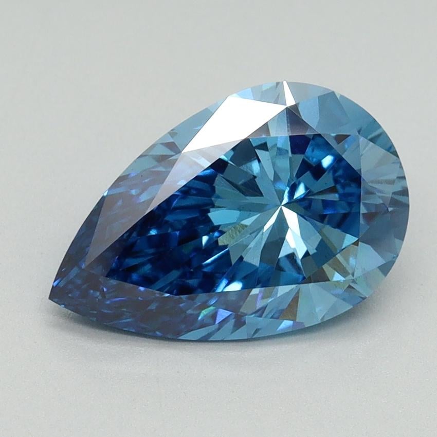 2.17 Ct. Fancy Vivid Blue Pear Lab Grown Diamond