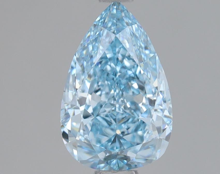 1.01 Ct. Fancy Vivid Blue Pear Lab Grown Diamond