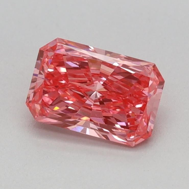 0.58 Ct. Fancy Vivid Pink Radiant Lab Grown Diamond
