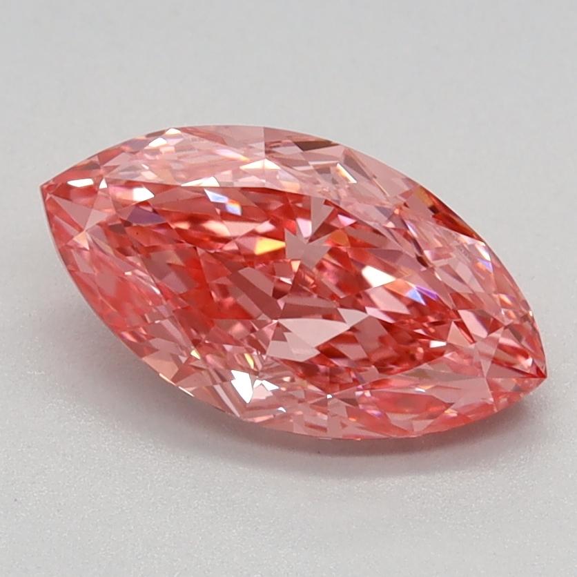 1.07 Ct. Fancy Vivid Pink Marquise Lab Grown Diamond