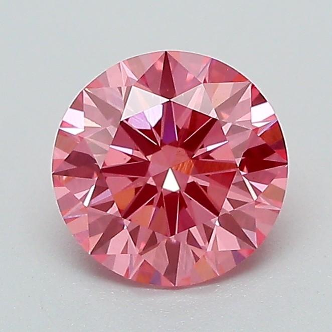 1.09 Ct. Fancy Vivid Pink Round Lab Grown Diamond