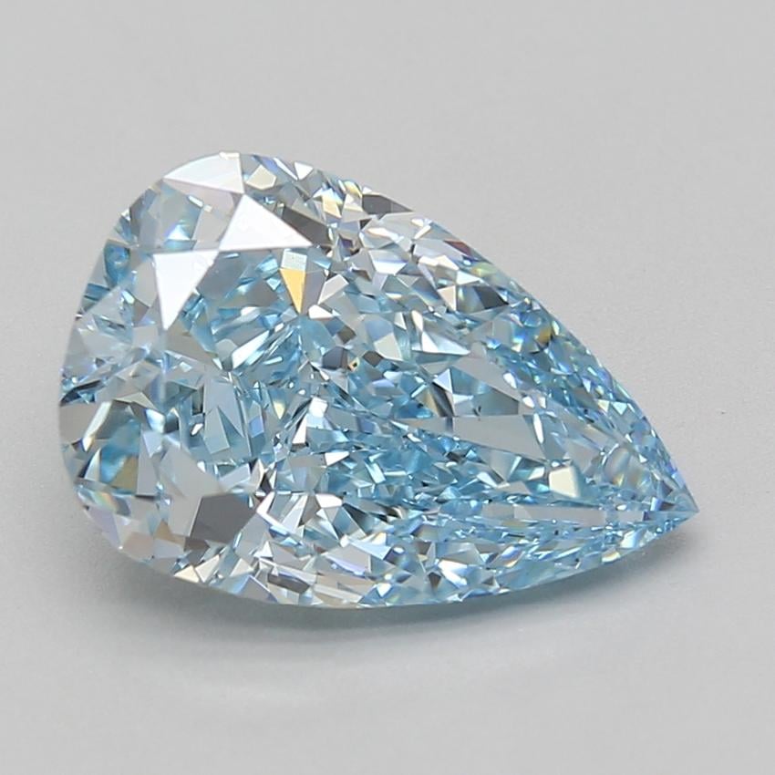 5.02 Ct. Fancy Vivid Blue Pear Lab Grown Diamond