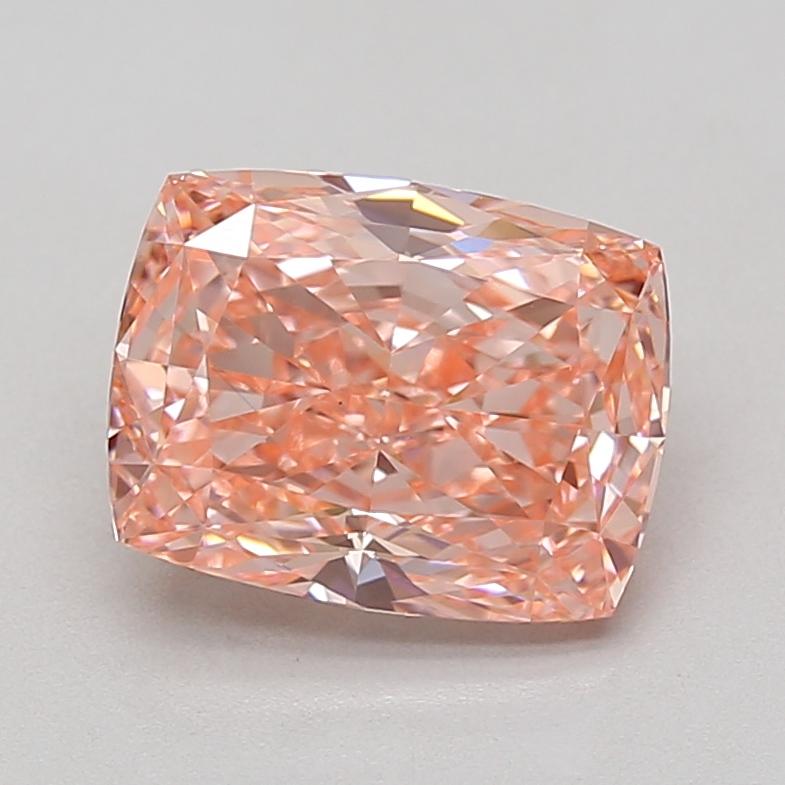 3.10 Ct. Fancy Vivid Pink Cushion Lab Grown Diamond