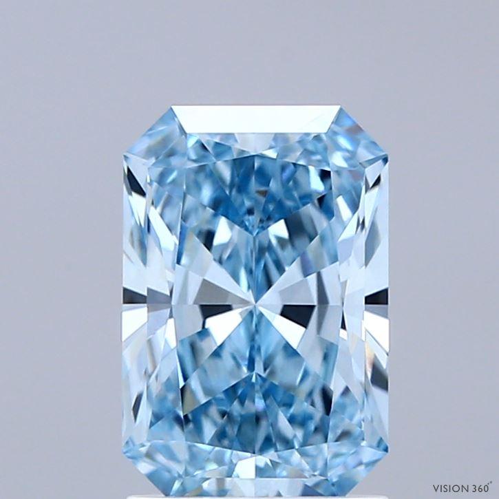 1.85 Ct. Fancy Vivid Blue Radiant Lab Grown Diamond