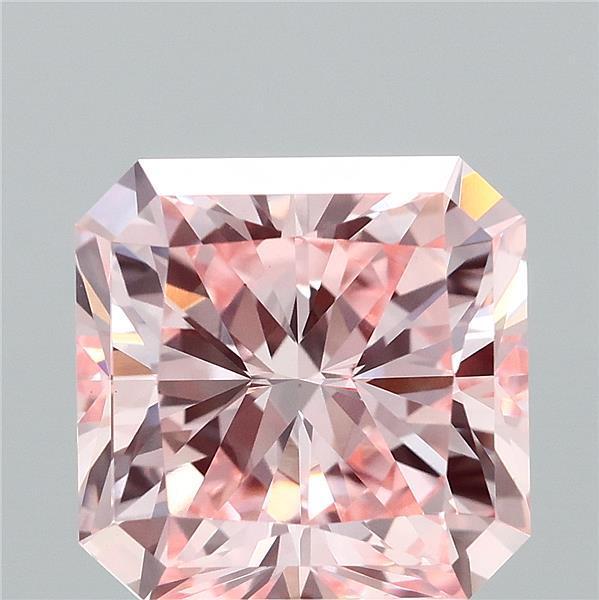 3.02 Ct. Fancy Intense Pink Radiant Lab Grown Diamond