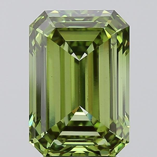3.02 Ct. Fancy Vivid Green Emerald Lab Grown Diamond