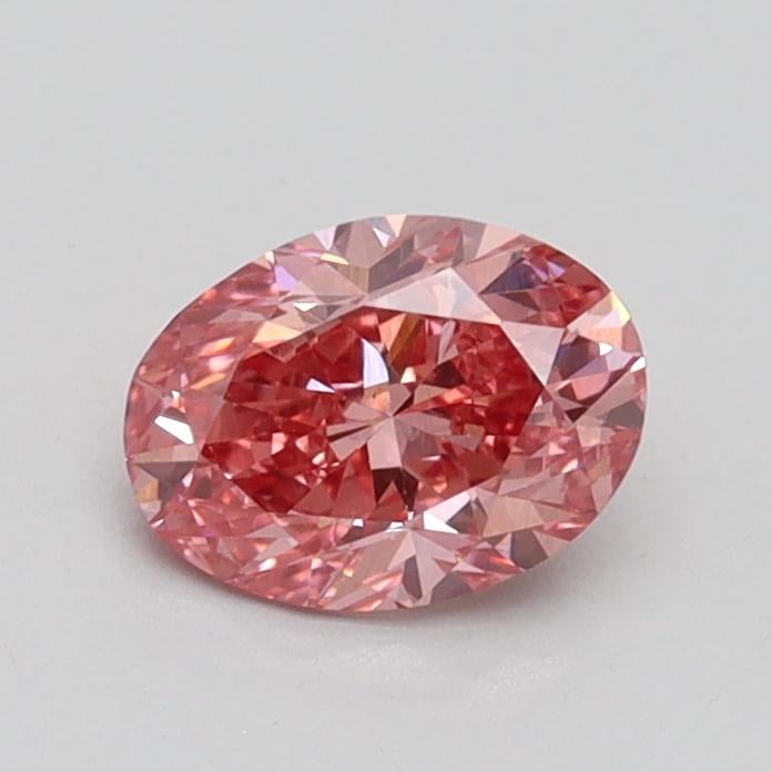 0.60 Ct. Fancy Vivid Pink Oval Lab Grown Diamond
