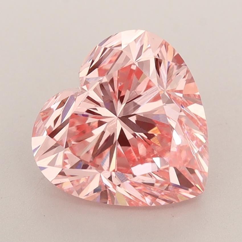 2.67 Ct. Fancy Vivid  Pink Heart Lab Grown Diamond
