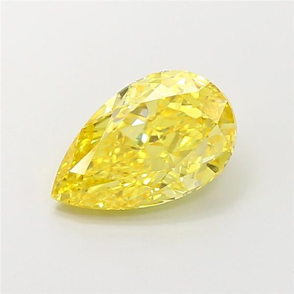 2.60 Ct. Fancy Vivid  Yellow Pear Lab Grown Diamond