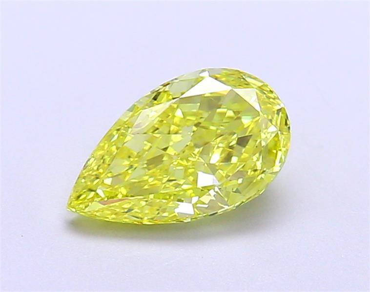 1.12 Ct. Fancy Vivid Yellow Pear Lab Grown Diamond