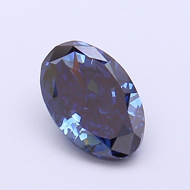 1.03 Ct. Fancy Deep  Blue Oval Lab Grown Diamond