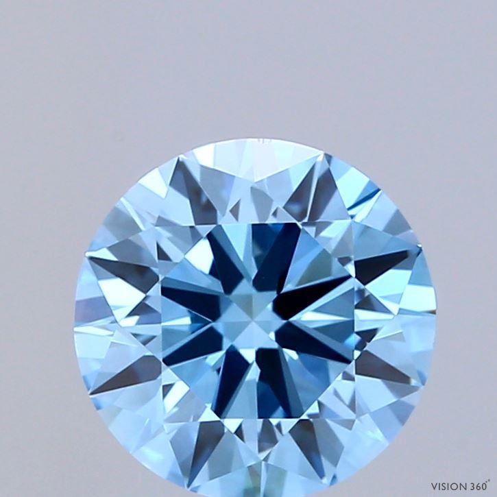 2.00 Ct. Fancy Vivid Blue Round Lab Grown Diamond