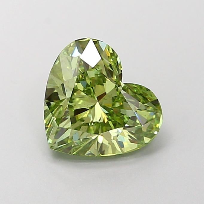 1.58 Ct. Fancy Vivid New_Mst Green Heart Lab Grown Diamond
