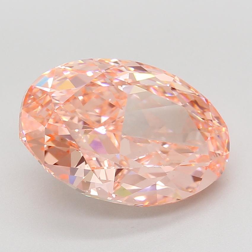 8.08 Ct. Fancy Vivid Pink Oval Lab Grown Diamond