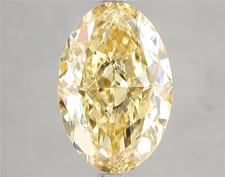5.05 Ct. Fancy Yellow Oval Lab Grown Diamond