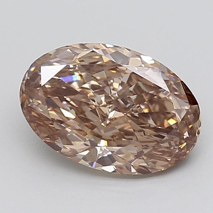 2.85 Ct. Light  Brown Oval Lab Grown Diamond